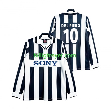 Billige Fotballdrakter Juventus DEL PIERO 10 Retro Hjemmedraktsett 1997 Langermet